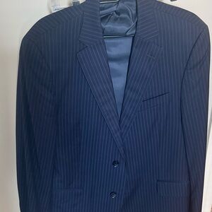Peter Millar Dark Blue Pinstripe Suit Jacket
